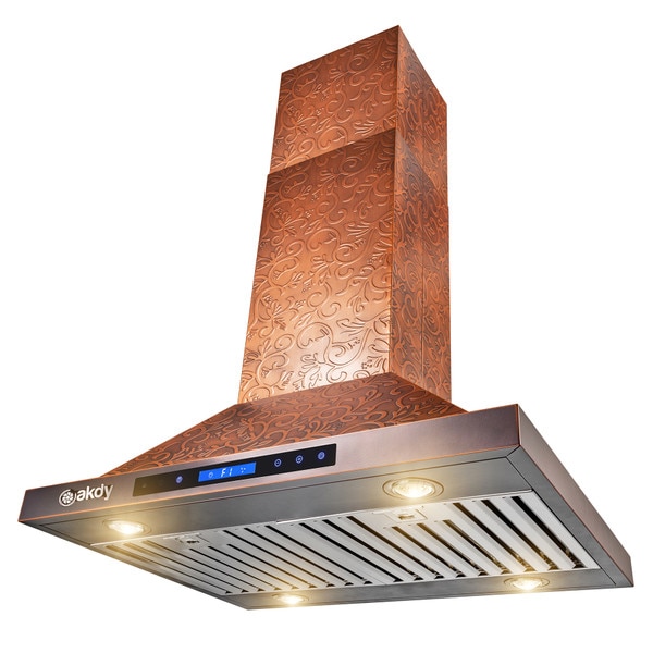 Island Moun Range Hood In Embossed Copper Akdy Imports Search all products, brands and retailers of professional cooker hoods: range hood in embossed copper