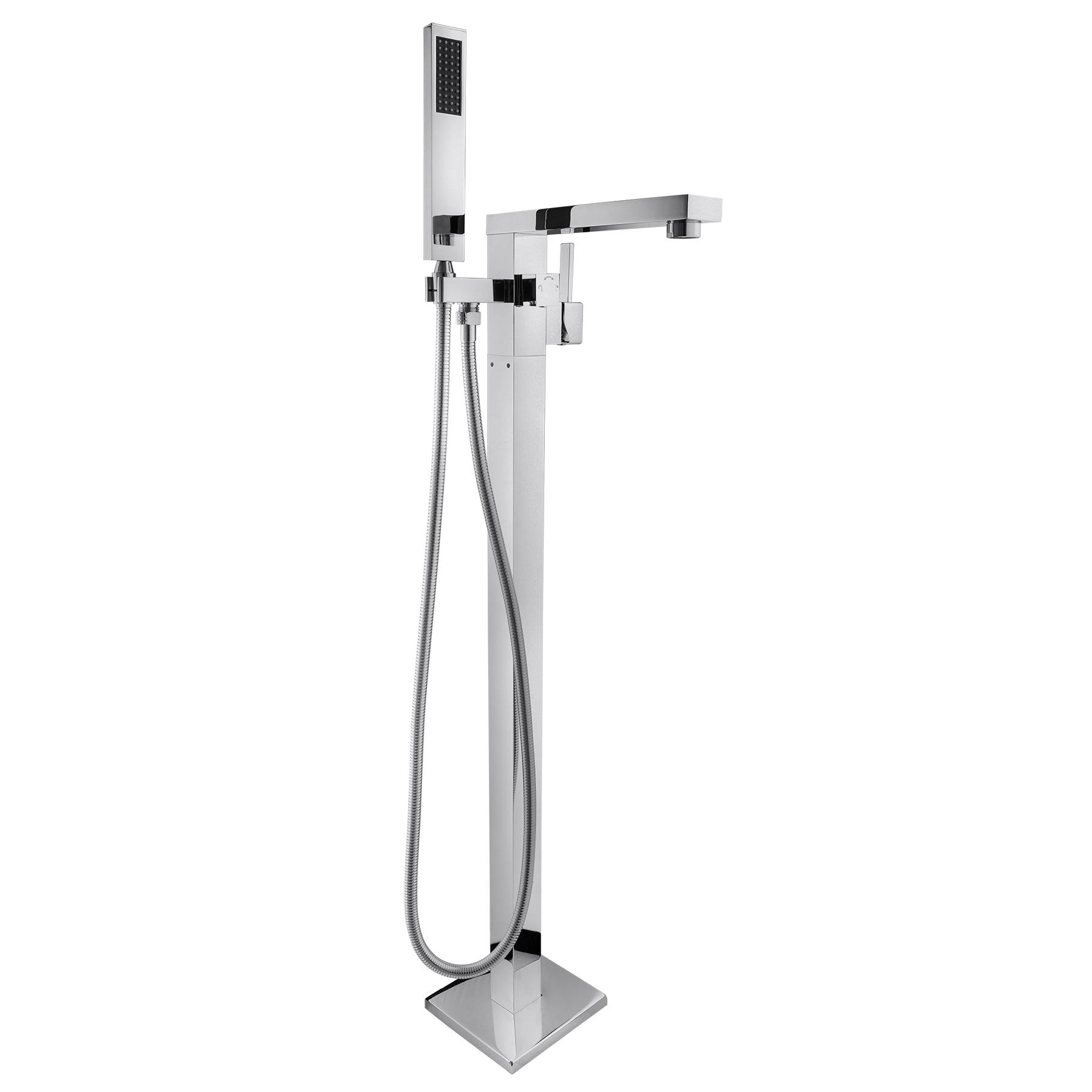 AKDY 1-Handle Freestanding Floor Mount Roman Tub Faucet Bathtub Filler & Hand Sh 