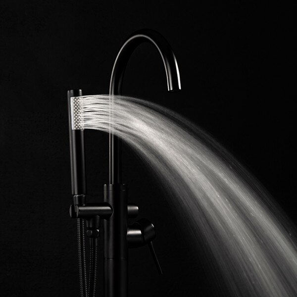 Freestanding Bathtub Filler in Matte Black AKDY Imports